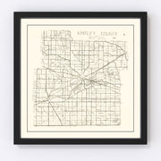 Whitley County Vintage Map 1939
