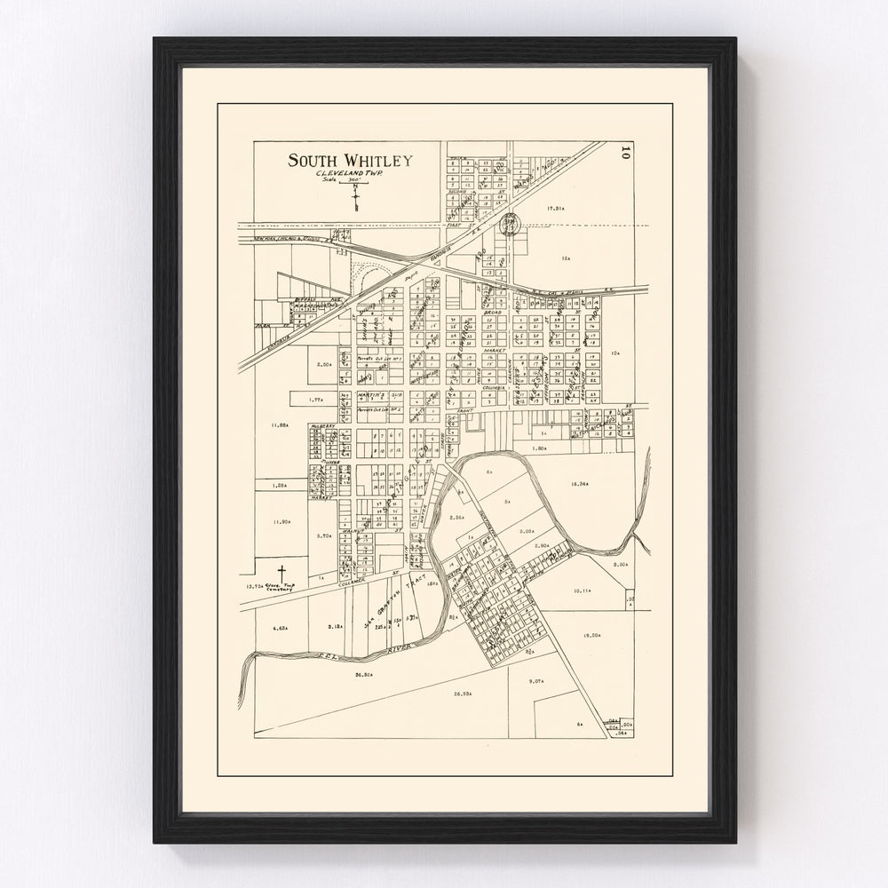 South Whitley Vintage Map 1939