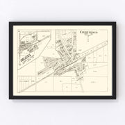 Churubusco Vintage Map 1939