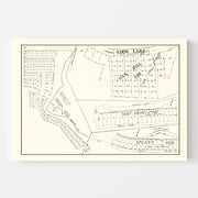 Vintage Map of Loon Lake, Indiana 1939
