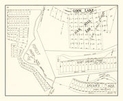 Vintage Map of Loon Lake, Indiana 1939