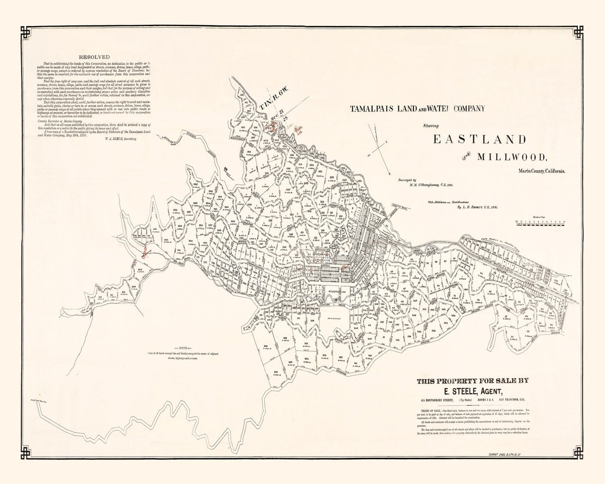 Preview of Vintage Map of Eastland, California 1889