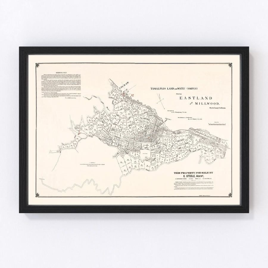 Eastland Vintage Map 1889