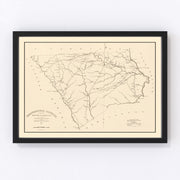 Chesterfield County Vintage Map 1825