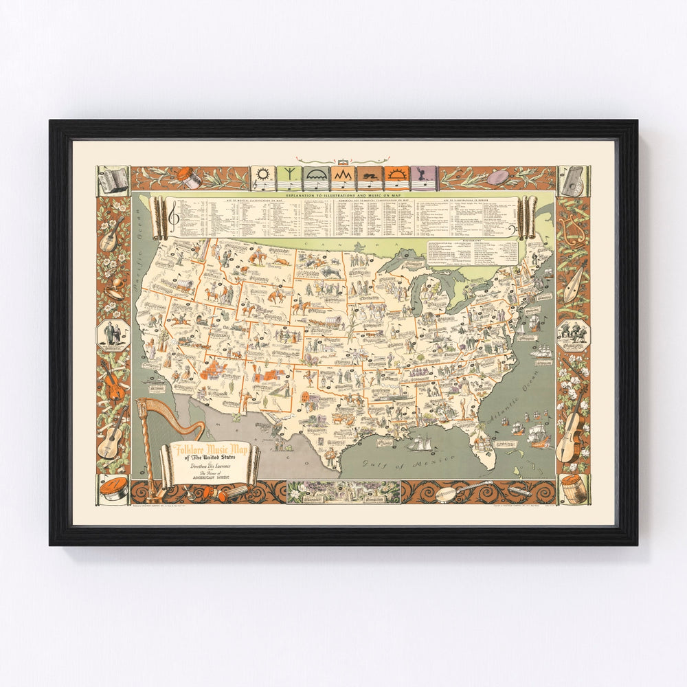 United States Vintage Map 1946