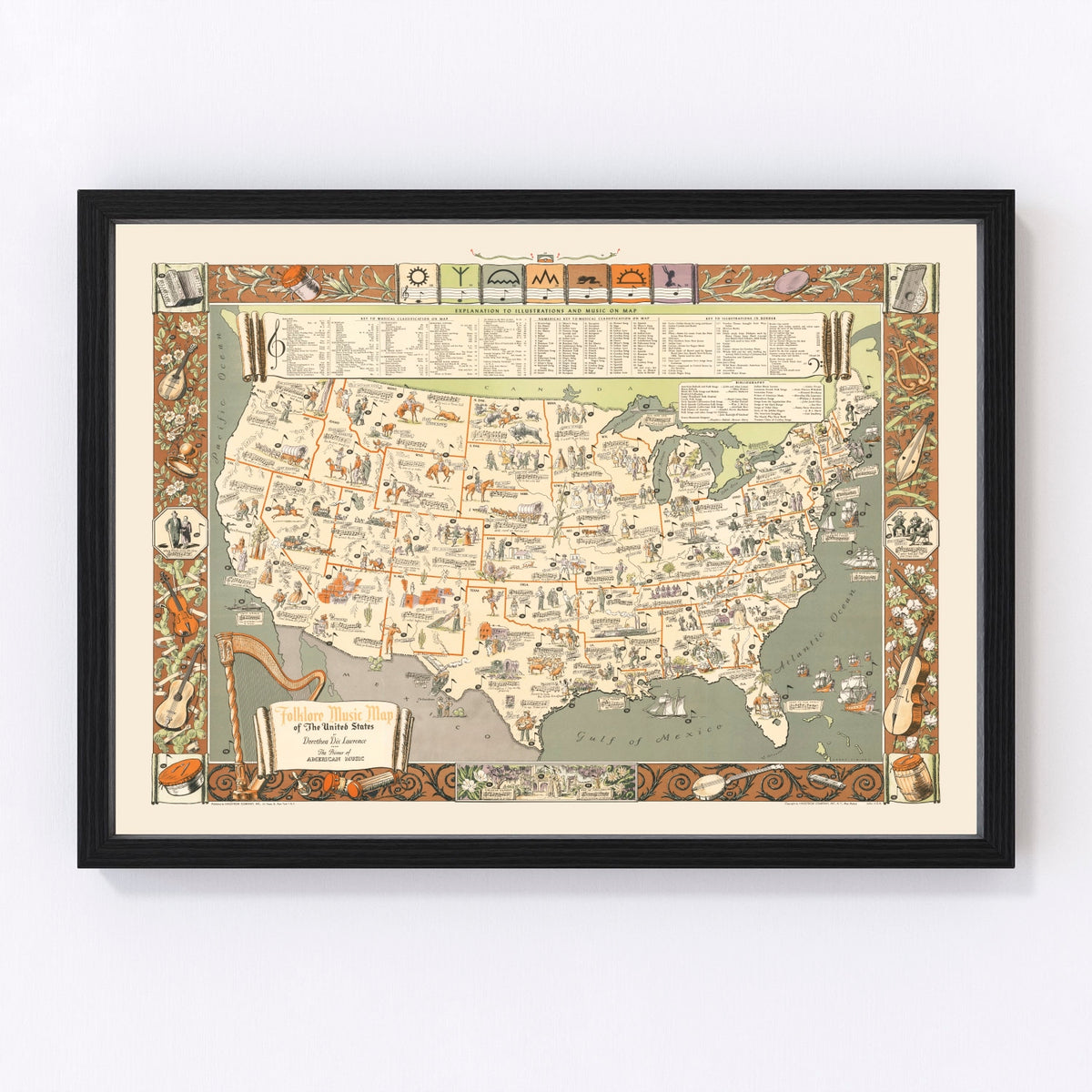 United States Vintage Map 1946