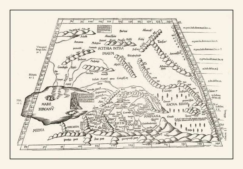 Size comparison using Vintage Silk Road Map 1522