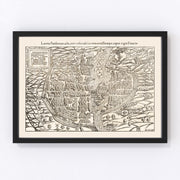 Paris Vintage Map 1550