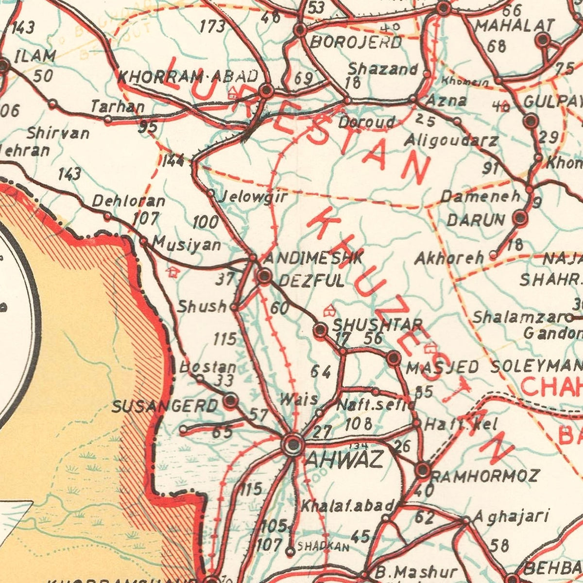 Restored historic details from the 1960 country map of County