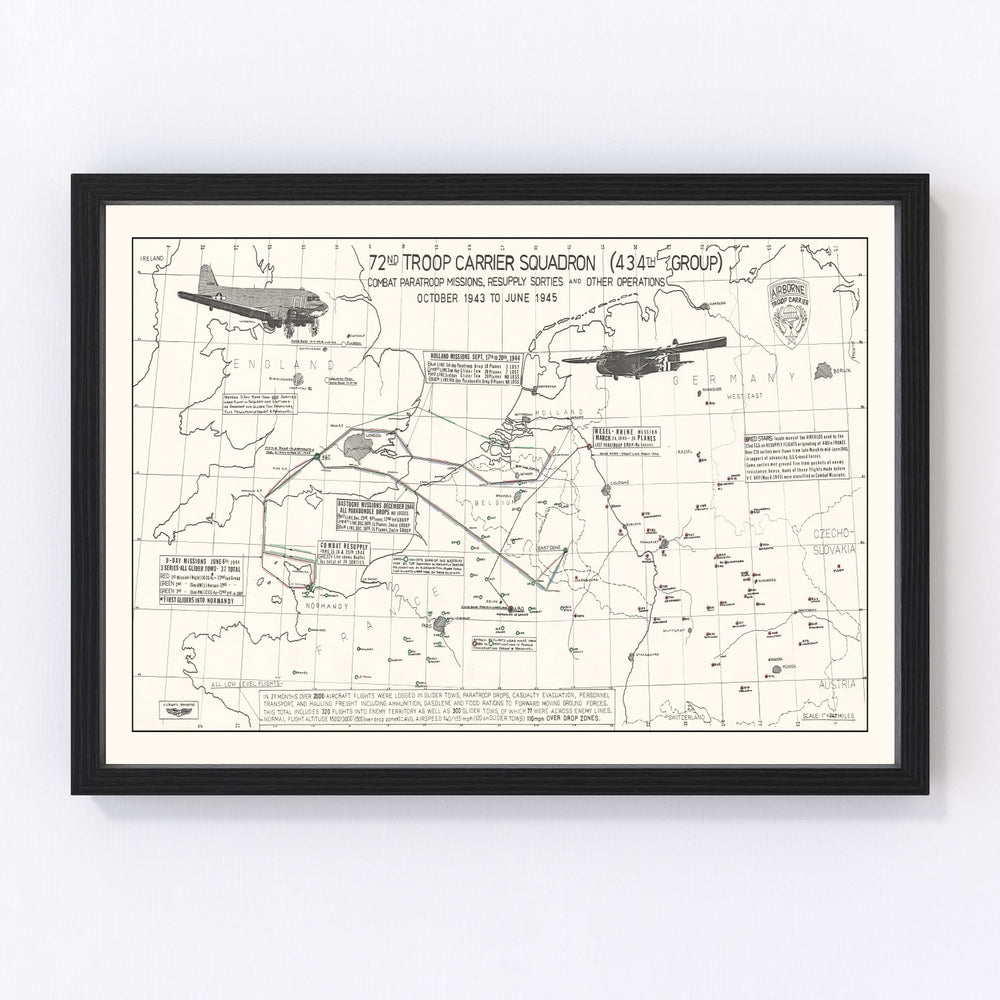 Europe Vintage Map 1972