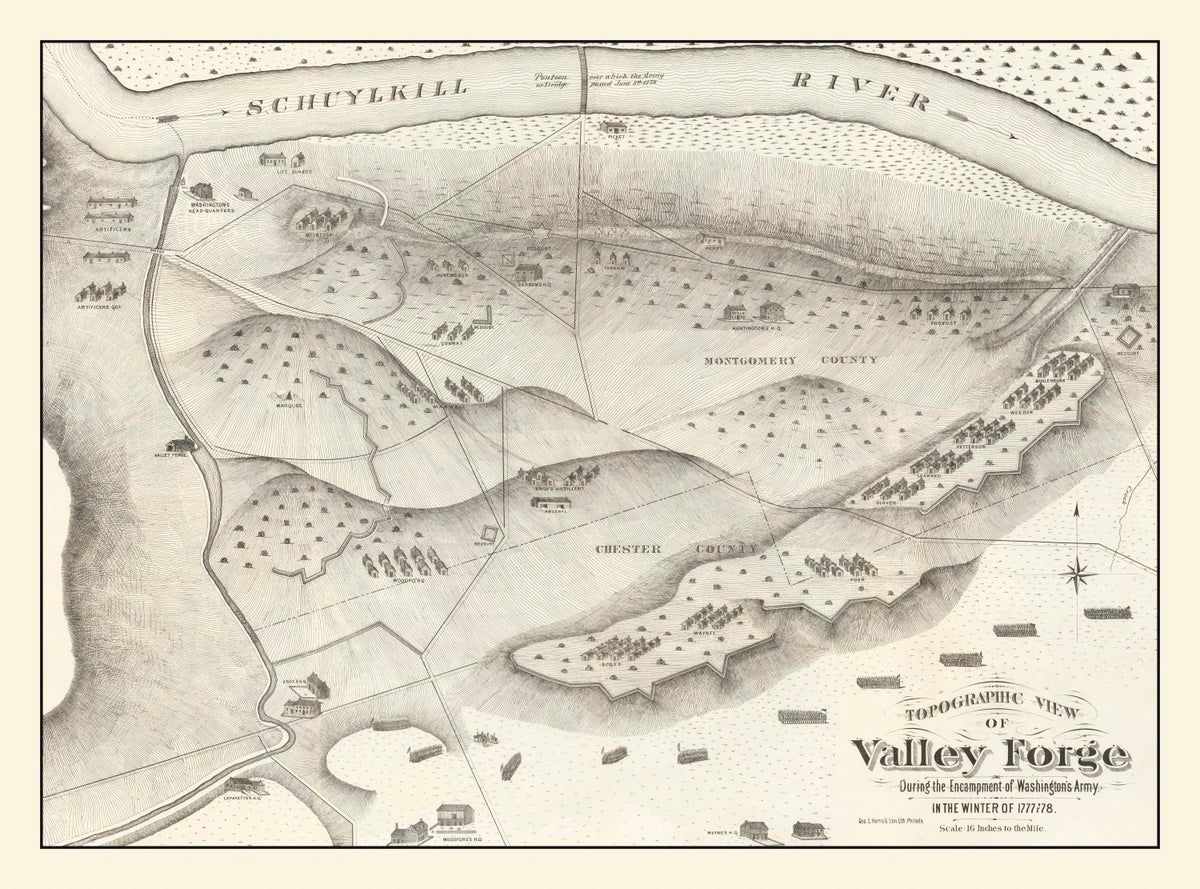 Preview of Vintage Valley Forge, PA Map 1877
