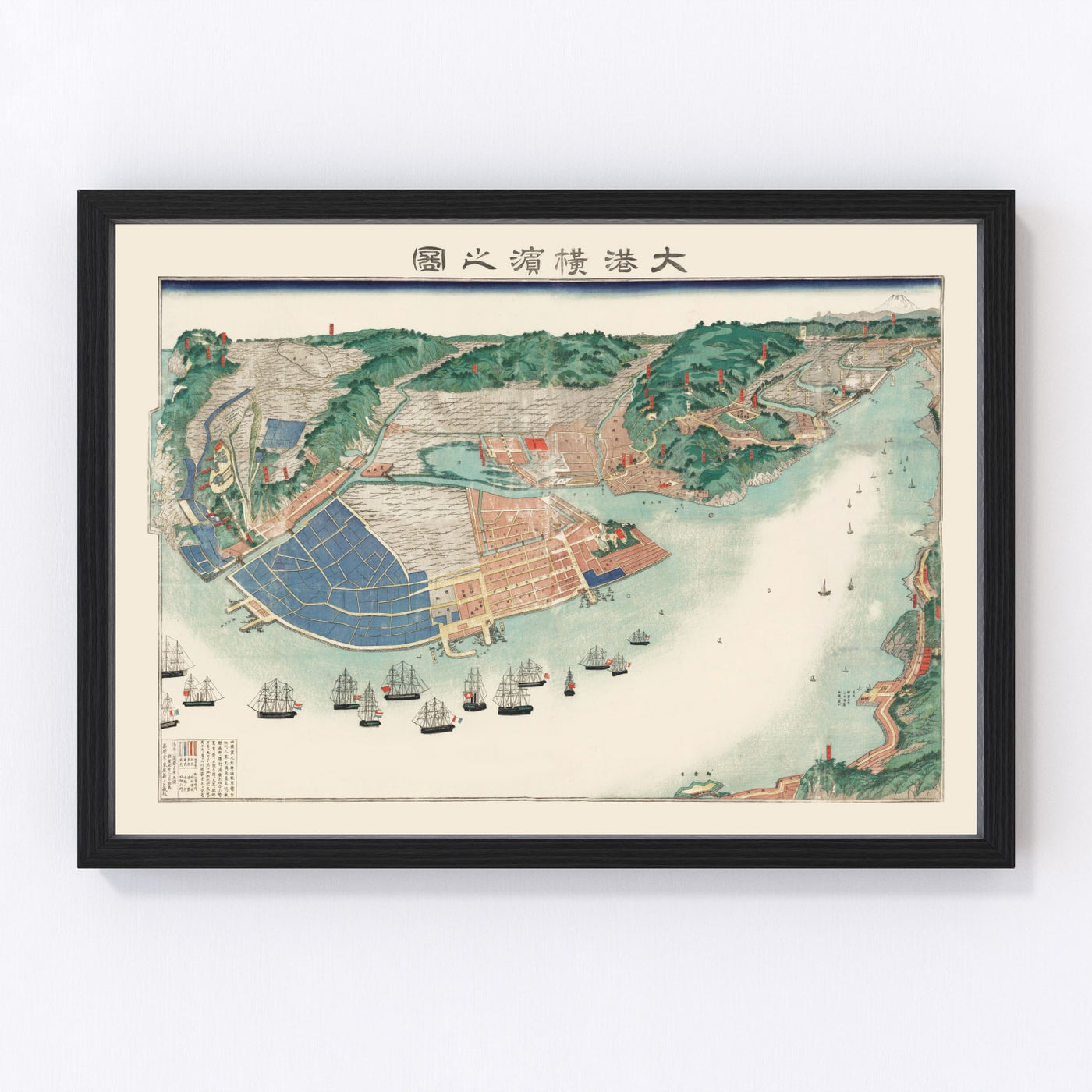 Yokohama Vintage Map 1868