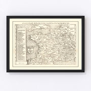 France Vintage Map 1550