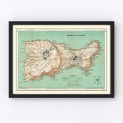Capri Vintage Map 1930