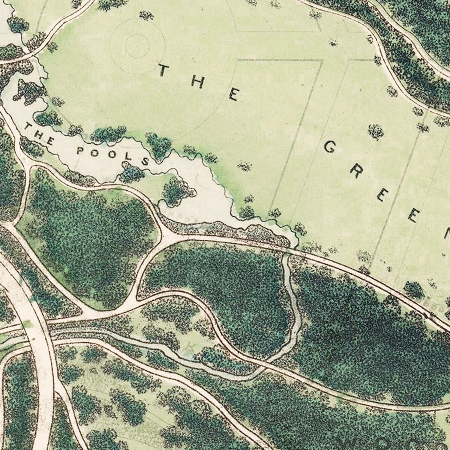 Restored historic details from the 1868 misc. attraction map of County, New York
