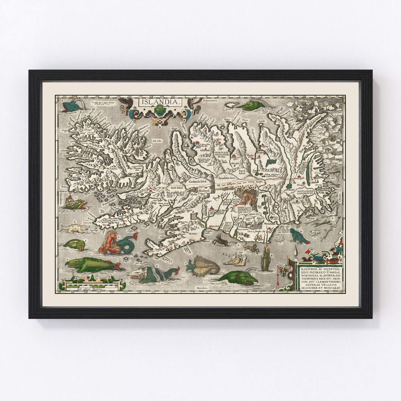 Iceland Vintage Map 1587
