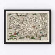 Iceland Vintage Map 1587