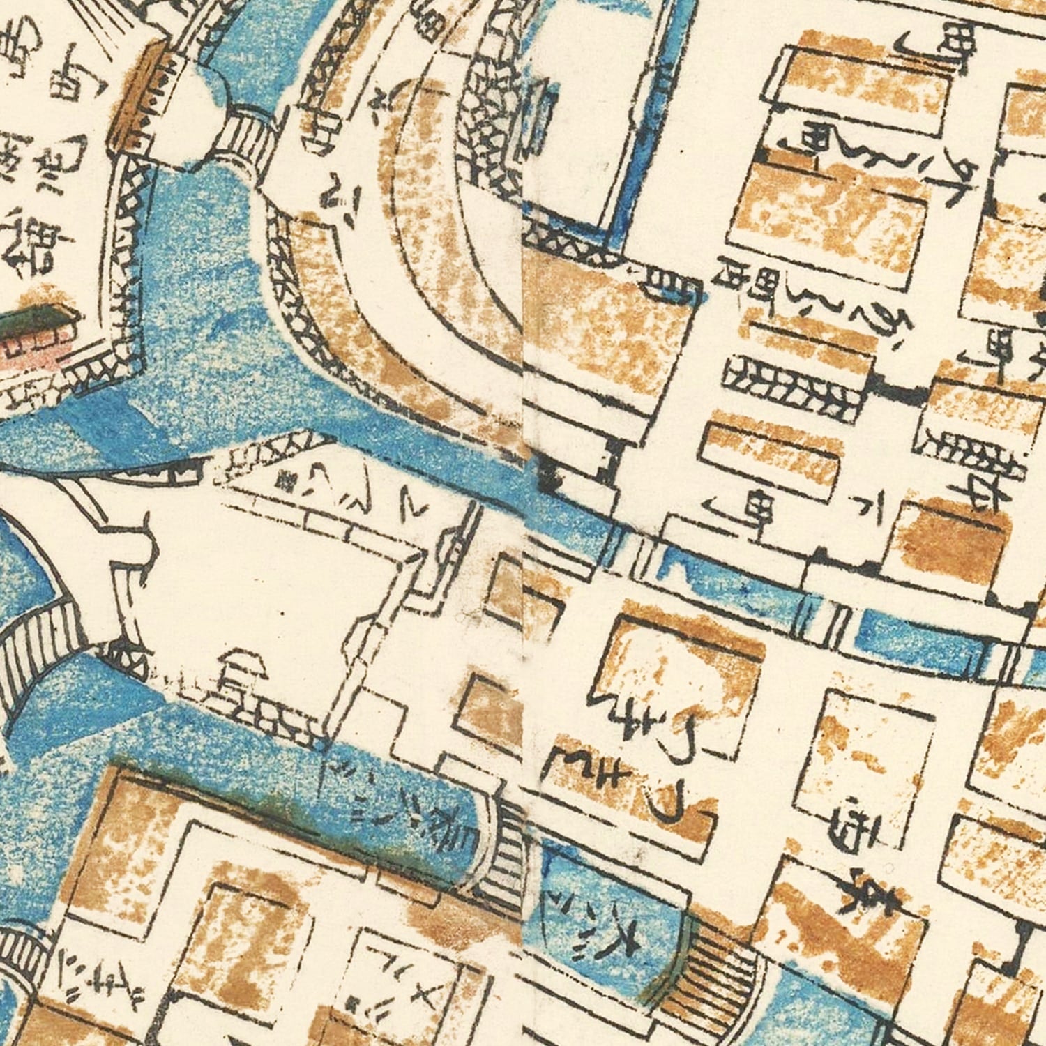 Restored historic details from the 1860 city map of Nagasaki