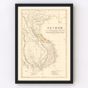 Vietnam Vintage Map 1838