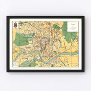 Krakow Vintage Map 1928