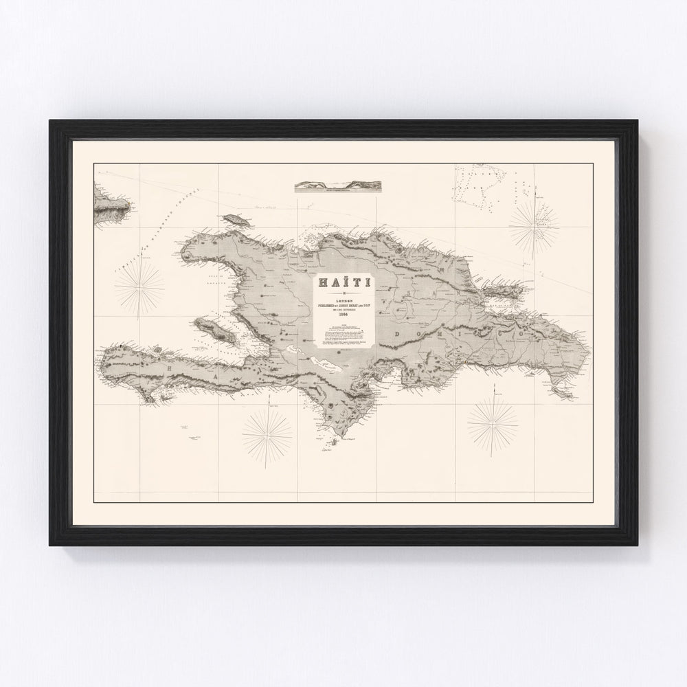 Haiti Vintage Map 1864