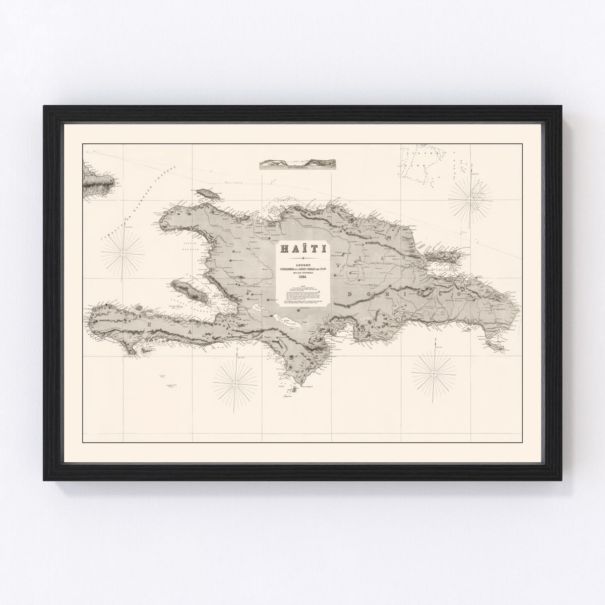 Haiti Vintage Map 1864