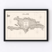 Haiti Vintage Map 1864