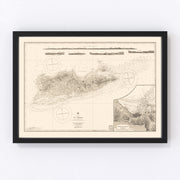 Saint Croix Vintage Map 1958