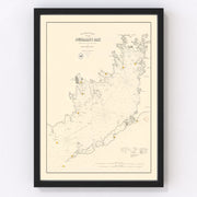 Buzzard Bay Vintage Map 1882