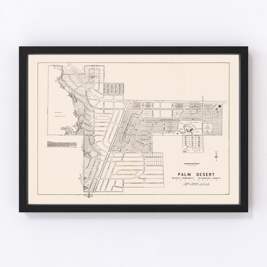 Palm Desert Vintage Map 1946