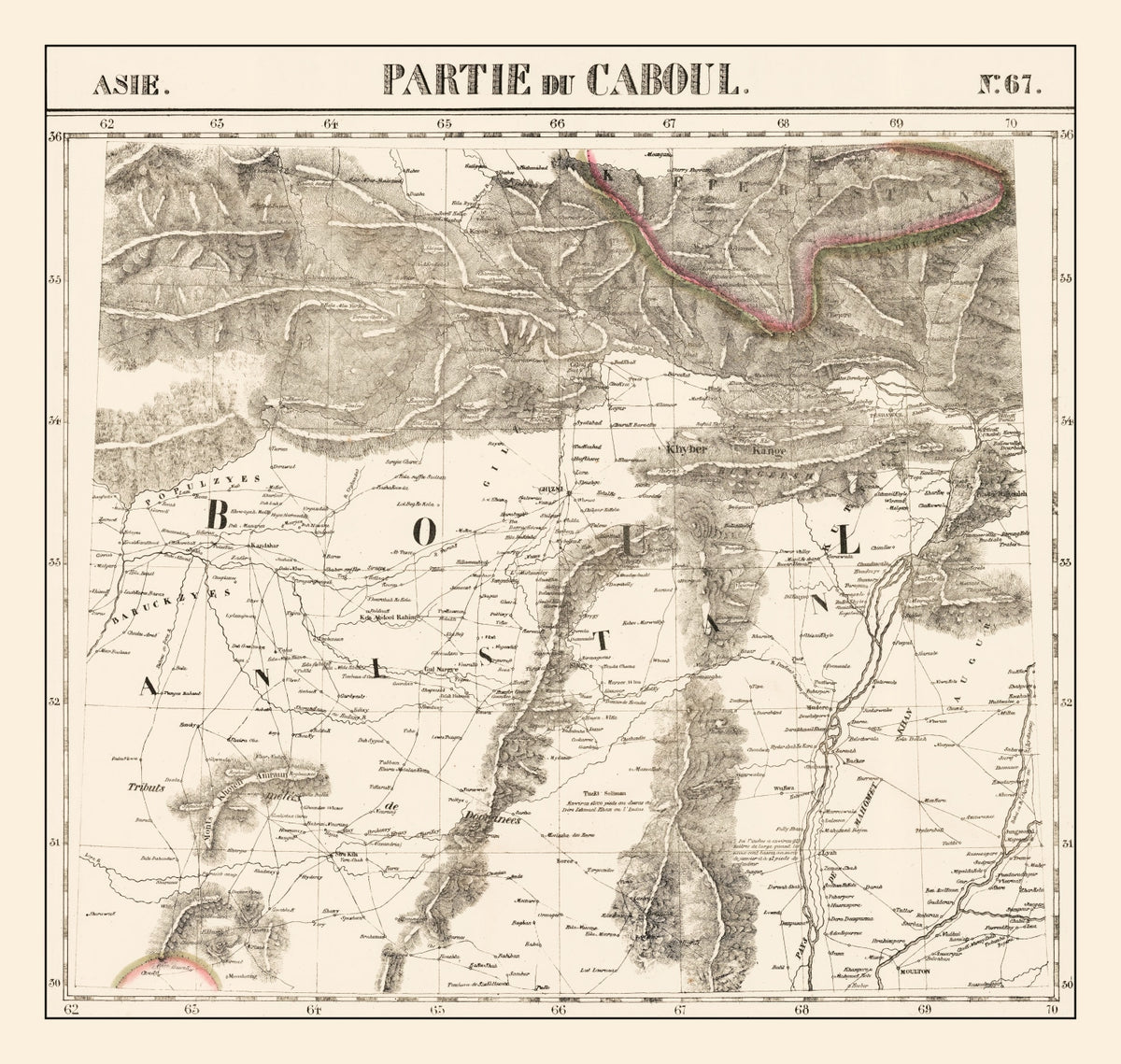 Preview of Vintage Map of Afghanistan 1827