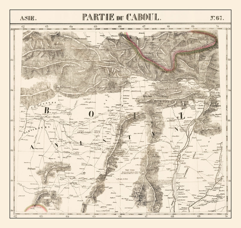 Size comparison using Vintage Map of Afghanistan 1827