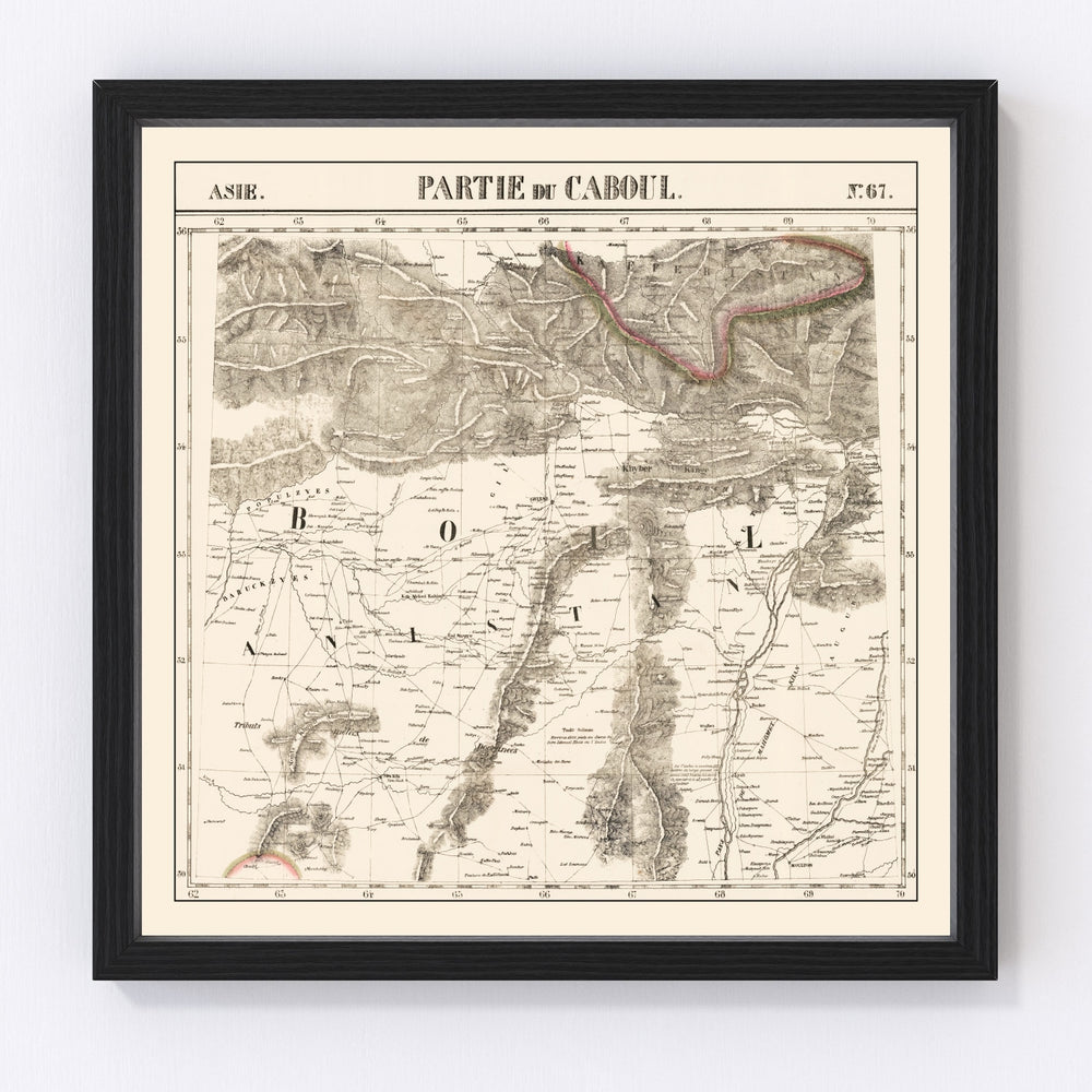 Afghanistan Vintage Map 1827