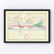 World Vintage Map 1874