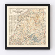 White Mountains Vintage Map 1903