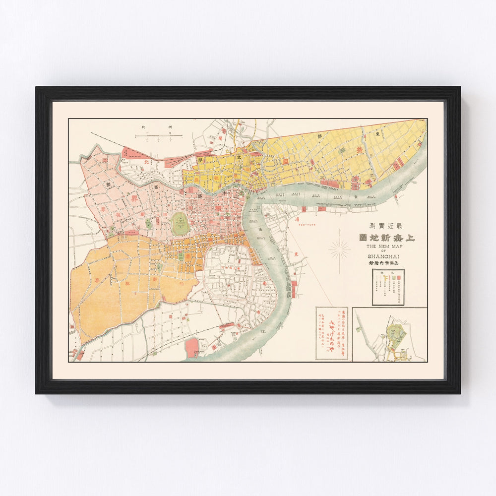 Shanghai Vintage Map 1917