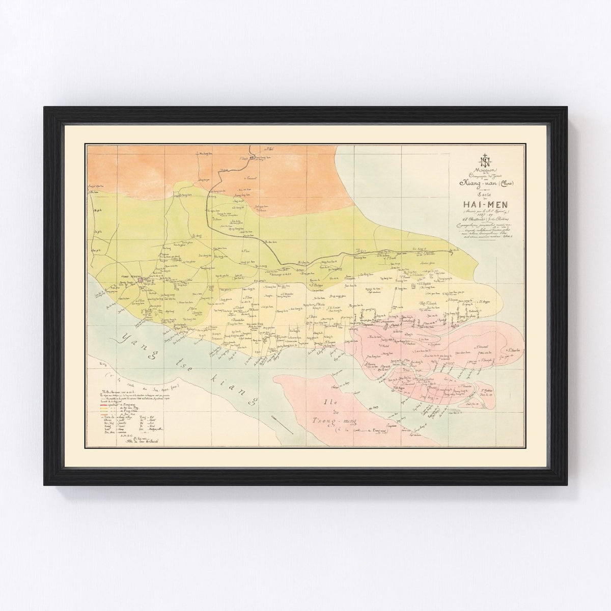 Shanghai Vintage Map 1889