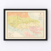 Shanghai Vintage Map 1889