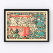 Massachusetts Vintage Map 1930