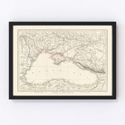 Black Sea Vintage Map 1847