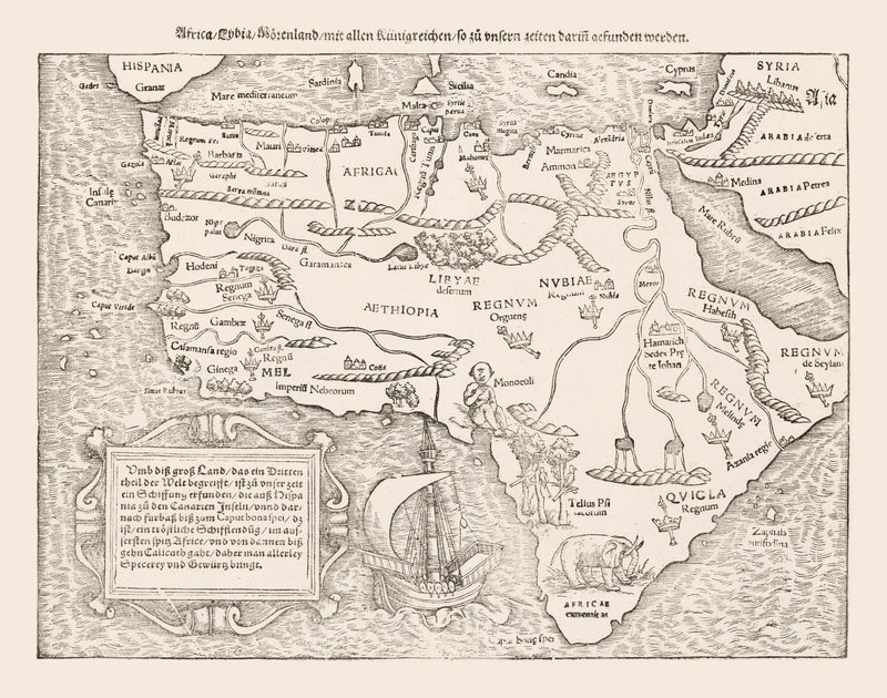 Size comparison using Vintage Africa Map 1574