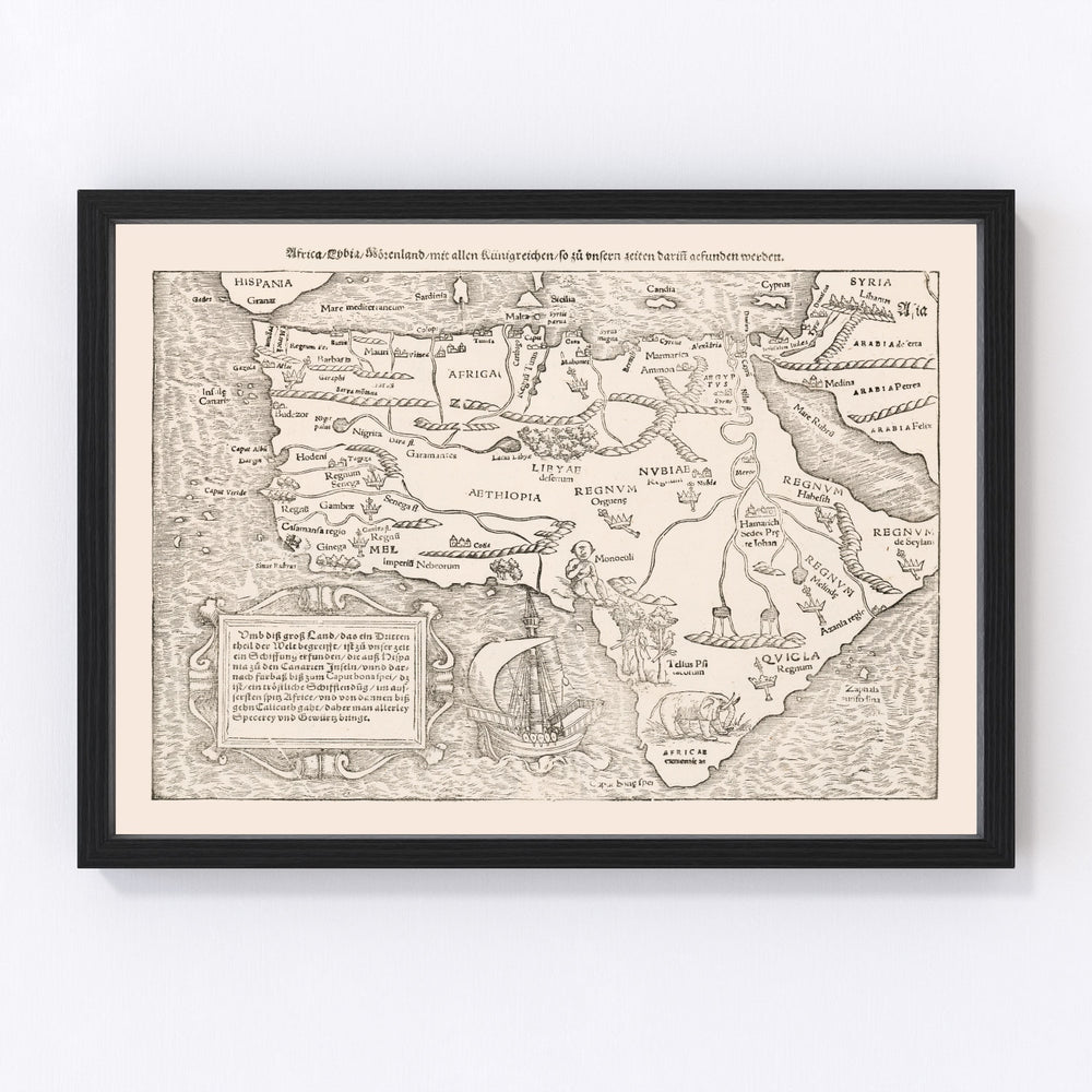 Africa Vintage Map 1574