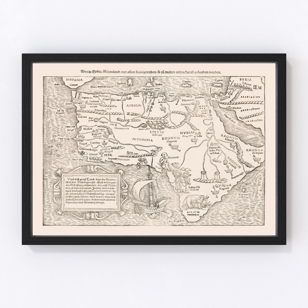 Africa Vintage Map 1574