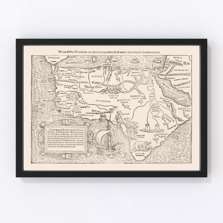 Africa Vintage Map 1574