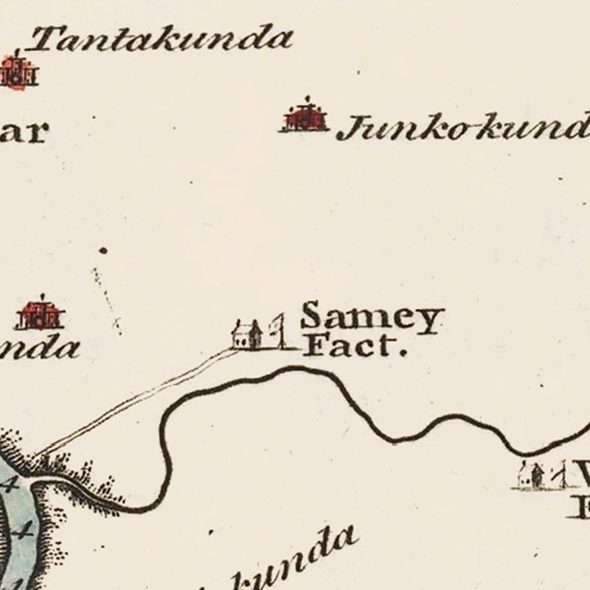 Restored historic details from the 1752 region map of County