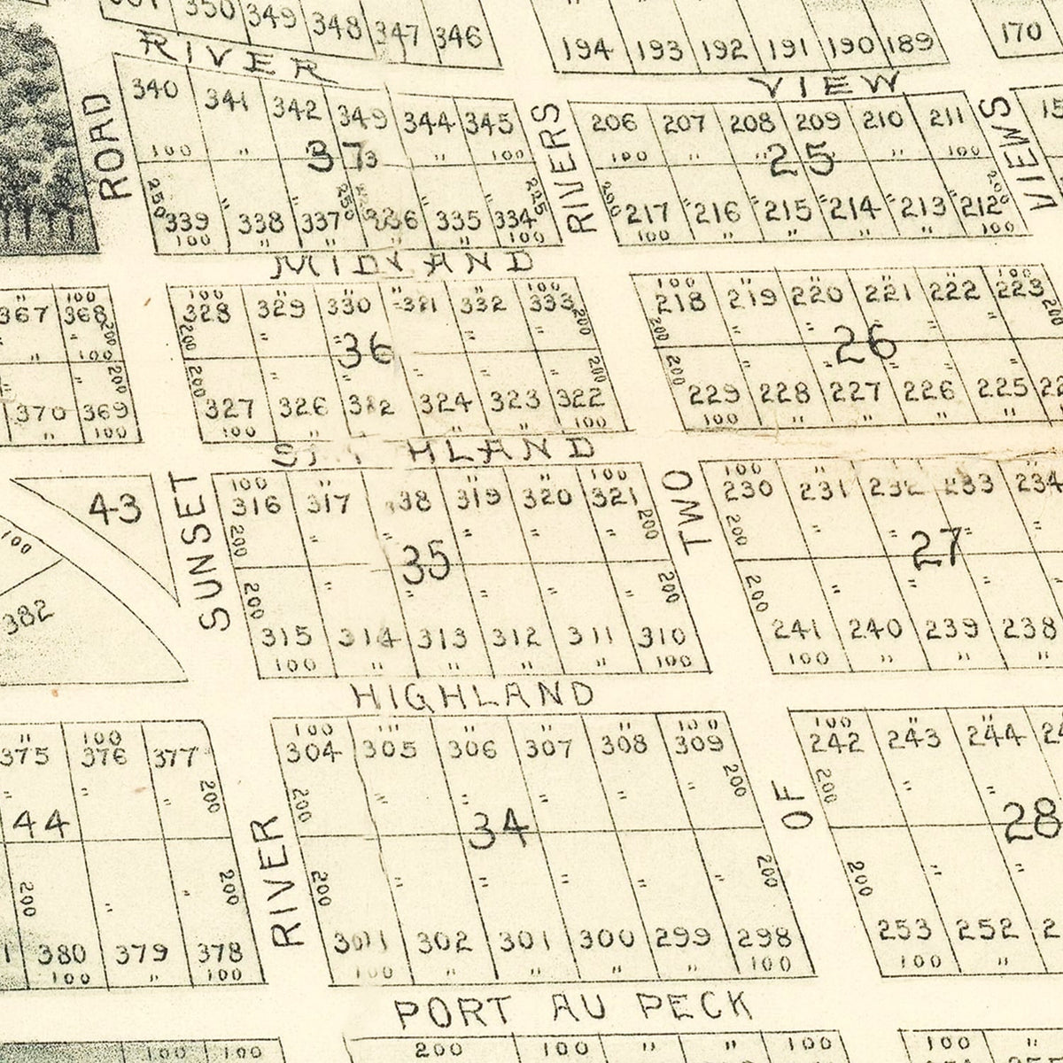 Restored historic details from the 1894 misc. attraction map of County, New Jersey