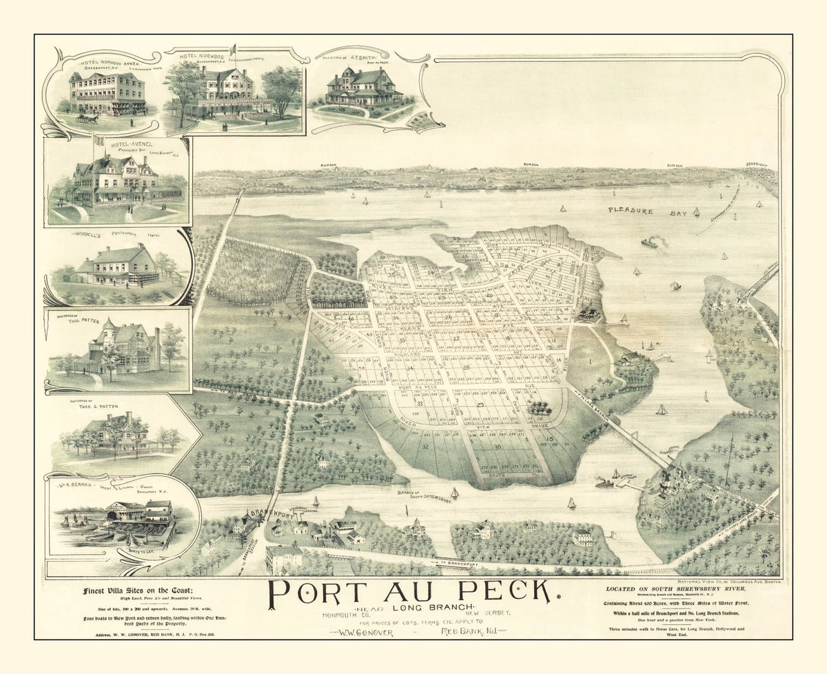 Preview of Vintage Port au Peck Map 1894
