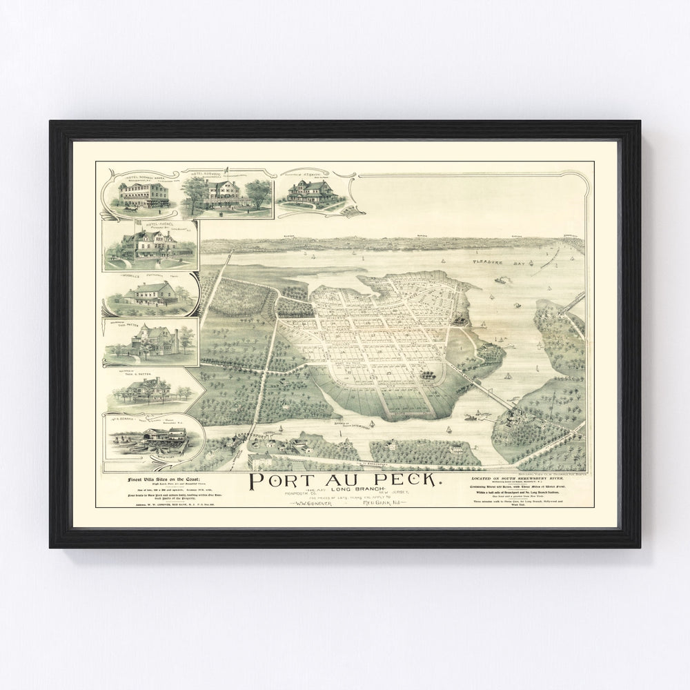 Port au Peck Vintage Map 1894
