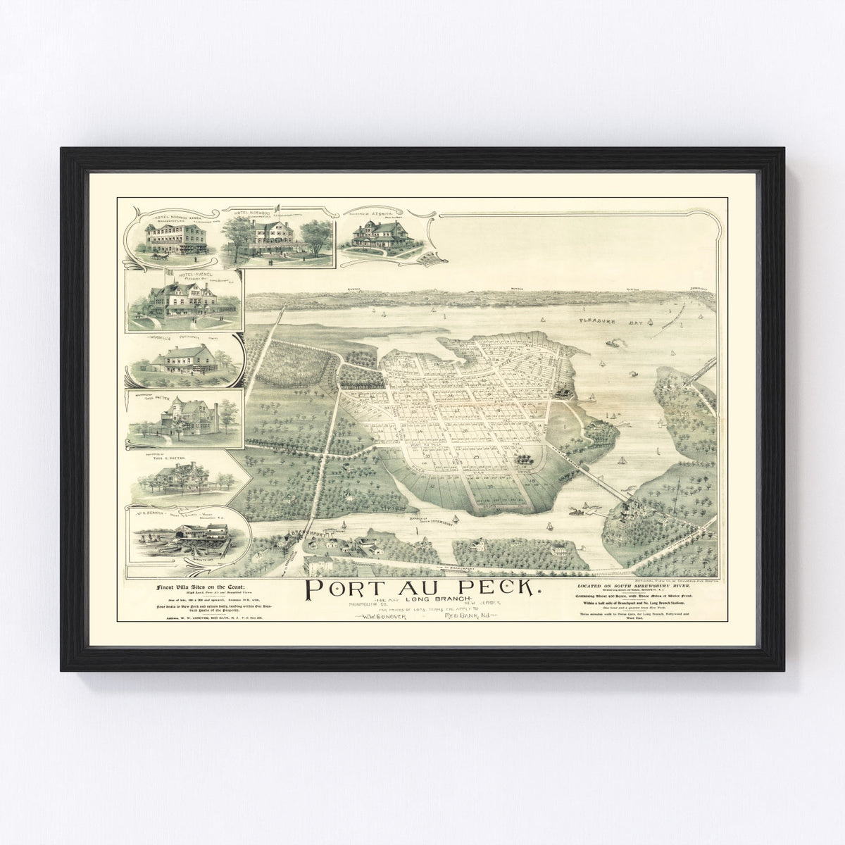 Port au Peck Vintage Map 1894