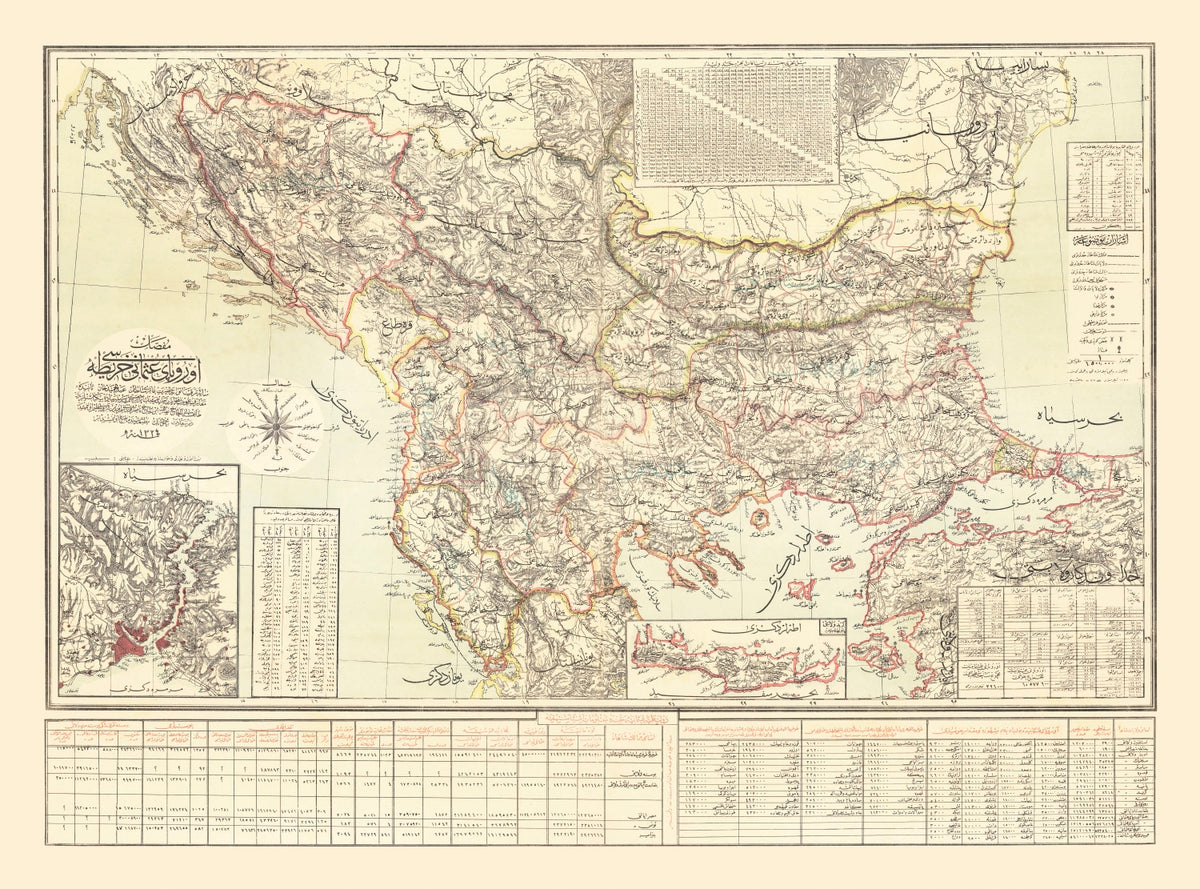 Preview of Vintage Balkans Map 1906